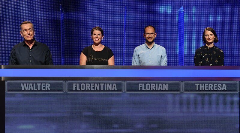 Die Kandidat:innen (v.l.n.r.): Walter Schmidtke, Florentina Strauß, Florian Fischer und Theresa Stute. – Bild: ARD/​Uwe Ernst