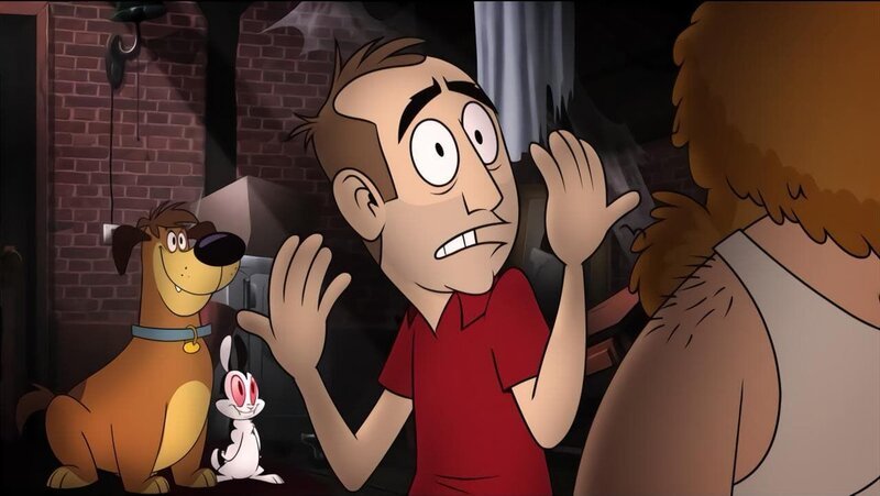 L-R: Harold (voiced by Brian Kimmet), Bunnicula (voiced by Chris Kattan), Chester (voiced by Sean Astin) – Bild: Boomerang (DE) /​ Warner Bros. Entertainment Inc.