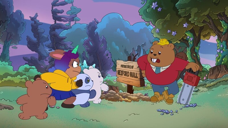 v.li.: Baby Grizz, Unica, Baby Panda, Baby Ice Bear, Rexford – Bild: Courtesy of Warner Brothers