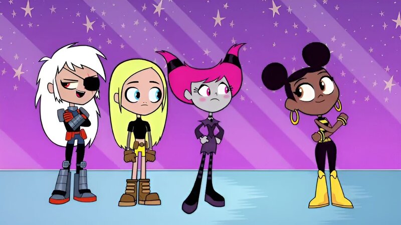 v.li.: Ravager, Terra, Jinx, Bumblebee – Bild: TM and The Cartoon Network, Inc. A Time Warner Company. All Rights Reserved.