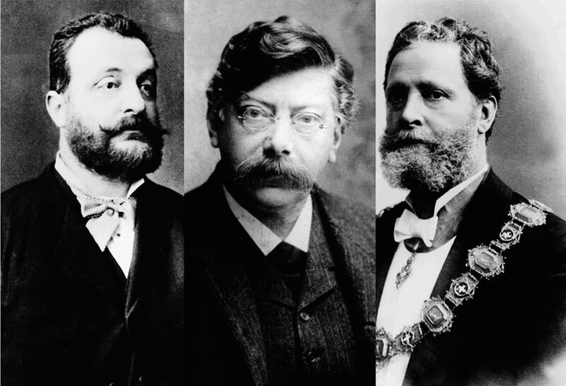 (v.l.n.r.): Gerog von Schönerer, Viktor Adler, Karl Lueger. – Bild: ORF III