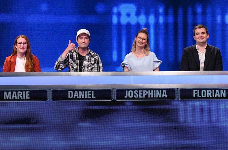 Die Kandidat:innen (v.l.n.r.): Marie Lütticken, Daniel Lorenz, Josephine Peukert und Florian Kühlteubl. – Bild: ARD/​Uwe Ernst