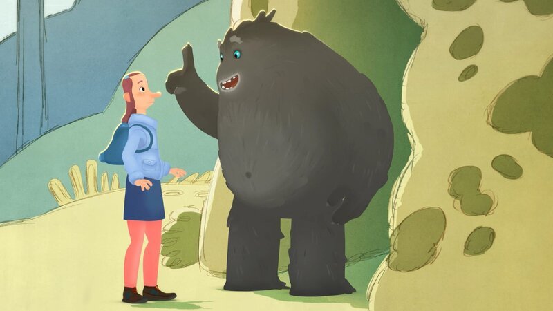 Für die Wahrheit ist Trude kein Weg zu weit. Er führt sie bis zu einer Höhle im Wald. – Bild: WDR/​Studio Soi