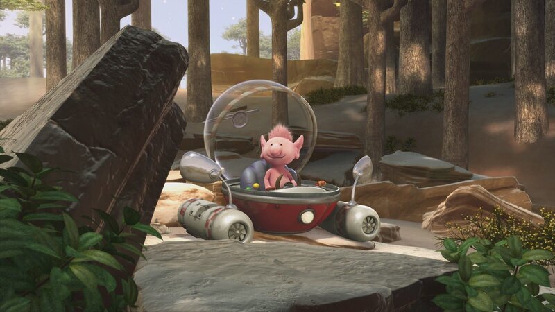 Oopsy will allein in ihrem Raumschiff ins singende Tal fliegen. – Bild: KiKA/​Snapper Productions/​Q Pootle 5 LTD