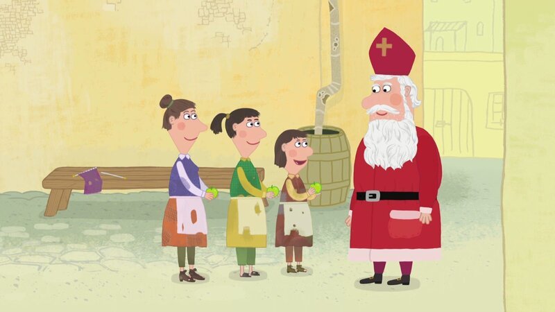 In den Lach- und Sachgeschichten geht es heute um eine der vielen Legenden, die sich um den Bischof Nikolaus von Myra ranken: die Geschichte von den drei Goldklumpen. – Bild: WDR