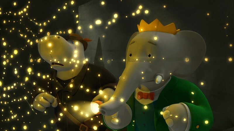 Heldopotamus und Babar begleiten Badou auf dem Weg zur Spinnenkönigin. – Bild: KiKA/​Nelvana Limited/​TeamTO/​YTV Productions