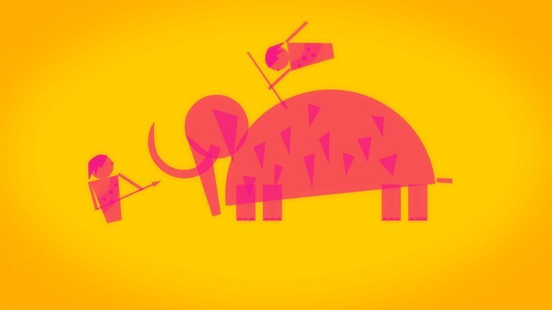 Hauptsächlich ernährten sich Neandertaler wohl tatsächlich von Fleisch. Allerdings verwerteten sie die erlegten Tiere auch komplett und machten Fell und Knochen Kleidung und Werkzeuge. – Bild: xkopp creative @ Gruppe 5 Filmproduktion