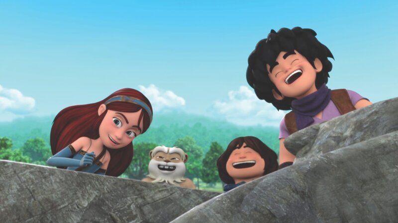 Marian, Hamster Derke, Tuck und Little John sind sich einig: im Sherwood Forest ist immer etwas los und die Freunde haben dabei viel zu lachen. – Bild: Method Animation – DQ Entertainment Intern.