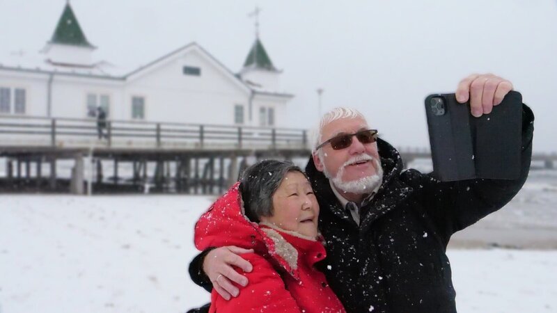 Winterwonderland – Selfie an der Ahlbecker Seebrücke – Bild: Felix Krüger