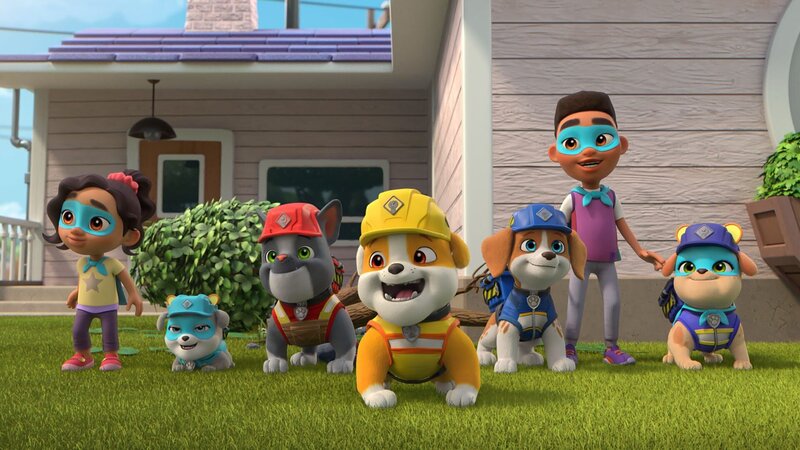 v.li.: Lily, Motor, Charge, Rubble, Wheeler, Lucas, Mix – Bild: Paramount