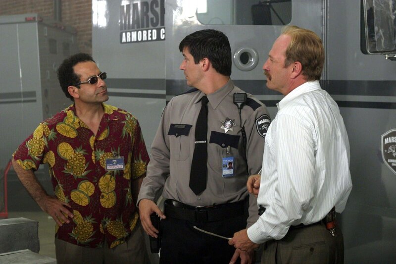 Adrian Monk (Tony Shalhoub), Lester Highsmith (Ken Marino), Capt. Leland Stottlemeyer (Ted Levine) – Bild: SUPER RTL