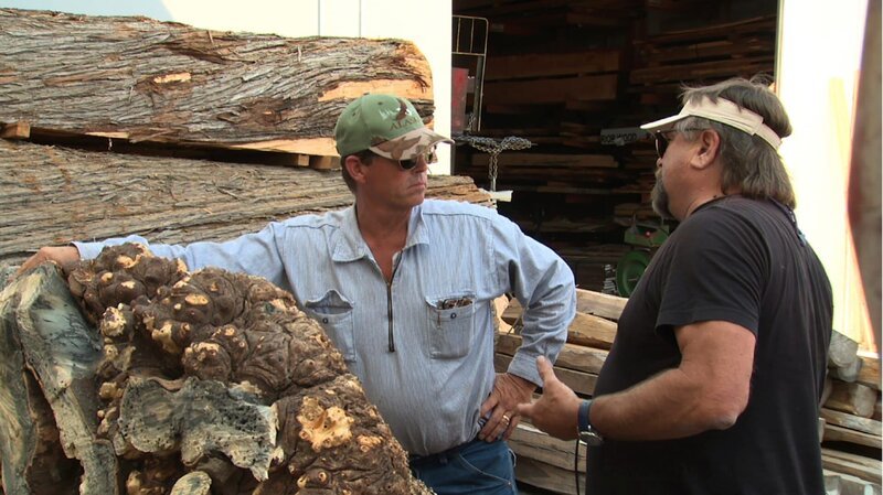 Cliff talking with his client, Russ about the Buckeye burls. – Bild: National Geographic Channel