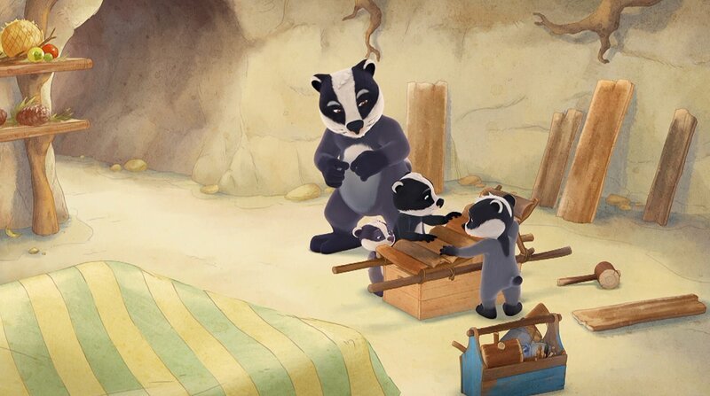 Die Kinder sind begeistert, Edmund und Margret haben ein tolles Holzinstrument gebaut. – Bild: WDR/​Mediatoon
