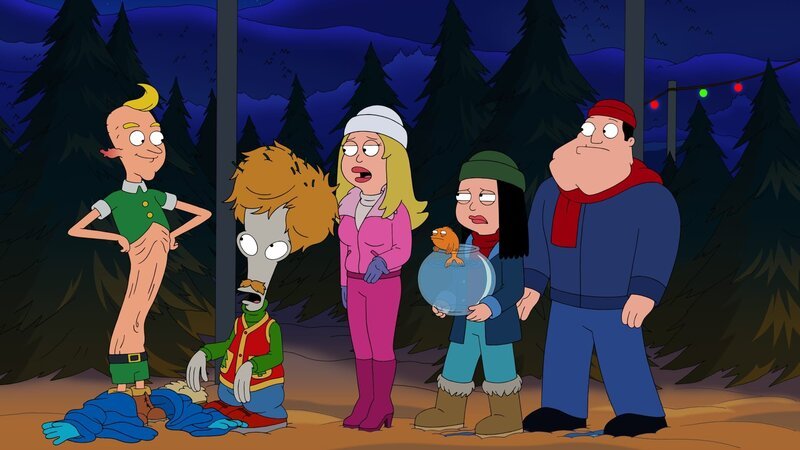 L-R: Puddin, Roger, Francine, Klaus, Hayley, Stan – Bild: GLEN