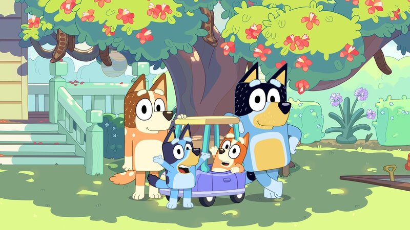 L-R: Chilli, Bluey, Bingo, Bandit – Bild: Courtesy of Disney+
