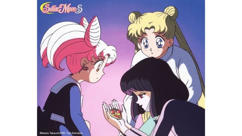 S3F24: Chibiusa ist bei einer Freundin eingeladen. Bunny denkt fälschlicherweise, Chibiusa hätte einen Freund, und begleitet sie, um ihn kennenzulernen. Sie ist dann überrascht, als der vermeintliche Freund doch eine Freundin ist. – Bild: Naoko Takeuchi/​PNP, Toei Animation