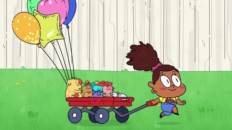 Greg (l.), Mondo (2.v.l.), Lil Pal (3.v.l.), Popcorn (4.v.l.), Clover (5.v.l.), Bernie (r.) – Bild: Paramount