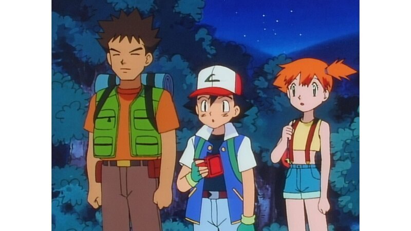 S01E31: Ash und seine Freunde verlaufen sich in den Bergen und entdecken eine Explosion. Sie helfen dem Bauleiter, der mit Digdas kämpft, die einen Damm verhindern wollen. Schließlich wird der Bau gestoppt, als sie die wahren Gründe erkennen. – Bild: Pokémon, Nintendo, Creatures, GAME FREAK, TV Tokyo, ShoPro, JR Kikaku