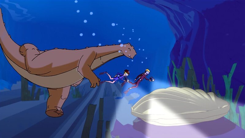 „Tom“, „Tom in Tahiti.“ Auf Tahiti wird das Zirkuszelt von einem Sturm zerstört. Während der Reparaturarbeiten wollen Tom, Wanda und Tip eine Tauchurlaub auf der Nachbarinsel machen. Dort kommen sie Miss Hatch und ihren Komplizen in die Quere, die die polynesische Venus stehlen wollen. – Bild: ORF