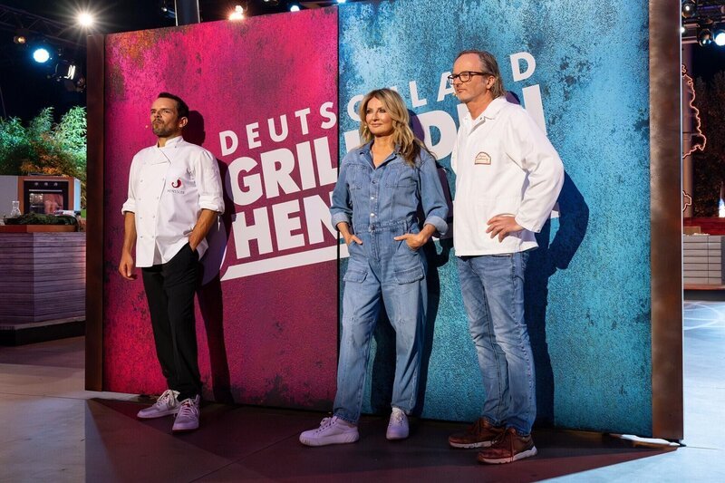 V.l.: Steffen Henssler, Frauke Ludowig, Frank Ludowig – Bild: RTL /​ Markus Hertrich