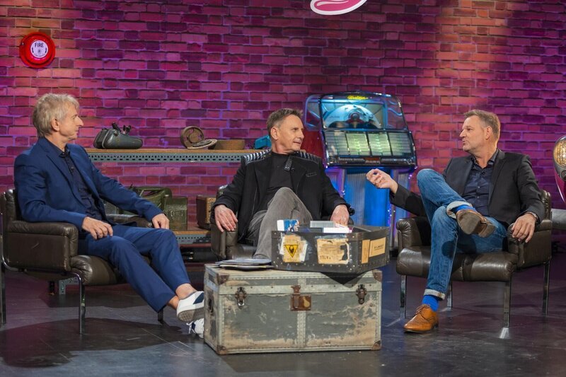 (v.l.n.r.) Ingolf Lück; Peter Illmann; Kai Böcking – Bild: Kabel Eins /​ Benedikt Müller