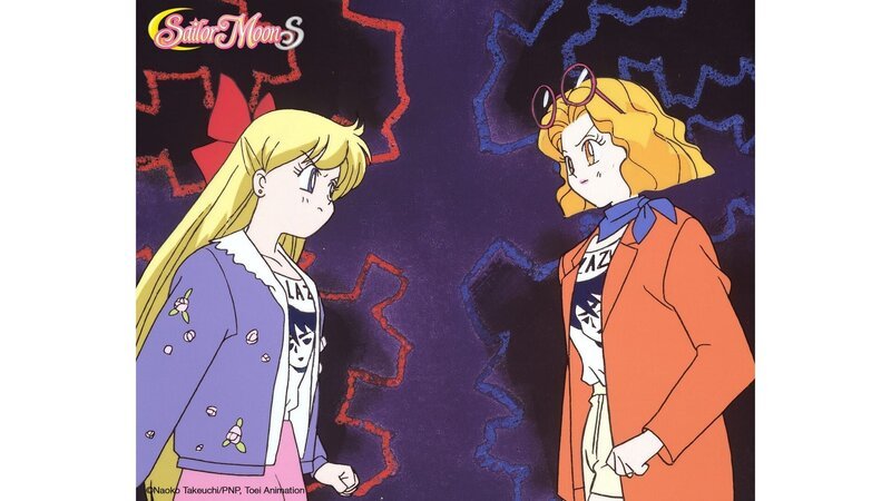 S3F25: Jinta Araki ist ein bekannter Star. Mimet und Minako sind beide in ihn verliebt. Als Jinta ankündigt, dass er eine Rolle in einem neuen Film über einen Wettbewerb vergibt, nehmen beide teil. – Bild: Naoko Takeuchi/​PNP, Toei Animation