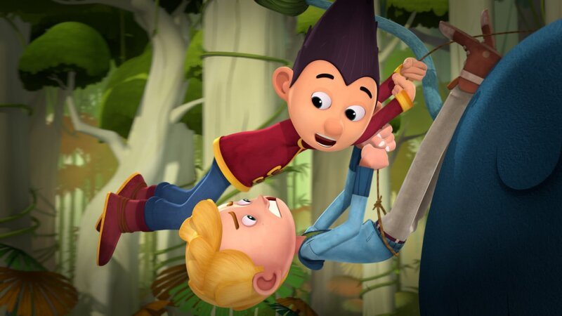 Jack und Tashis erste Begegnung ist auf dem Rücken eines Rumpus. – Bild: KiKA/​Flying Bark Productions Pty Ltd.