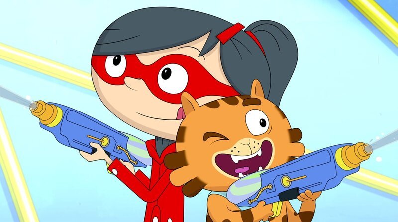 Im Wettbewerb um den stilvollsten Mann der Welt sorgen Mirette und Jean Cat für frischen Wind. – Bild: WDR/​Cyber Group Studios/​KD Productions Toons&Games/​Televisió de Catalunya