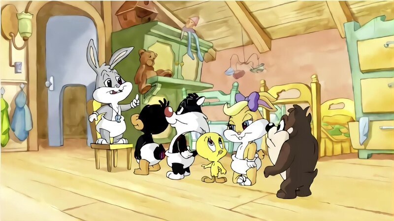 L-R: Baby Bugs, Baby Daffy, Baby Sylvester, Baby Tweety, Baby Lola, Baby Taz – Bild: Boomerang (DE)