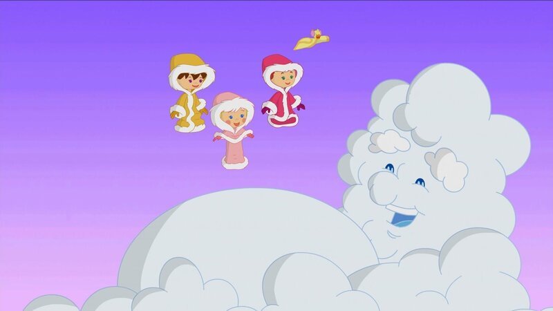Lili, Zoé, Tanja und QuackQuack besuchen Herrn Schneewolke. – Bild: KI.KA/​Mike Young Productions