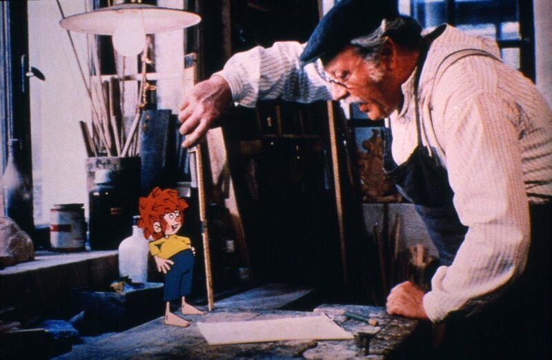 Pumuckl und Meister Eder (Gustl Bayrhammer). – Bild: BR/​Infafilm/​Original-Entwurf „Pumuckl“- Figur: Barbara von Johnson