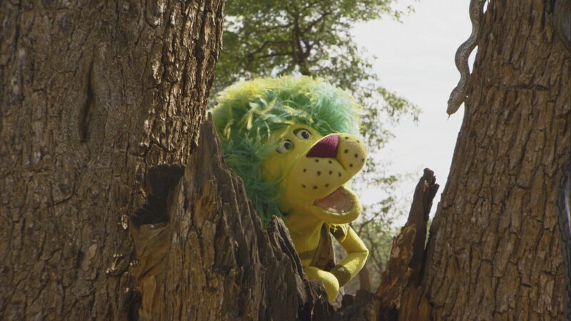 Nicht mal im Baum ist OLI vor Schlangen sicher. – Bild: SWR/​Eikon Südwest GmbH