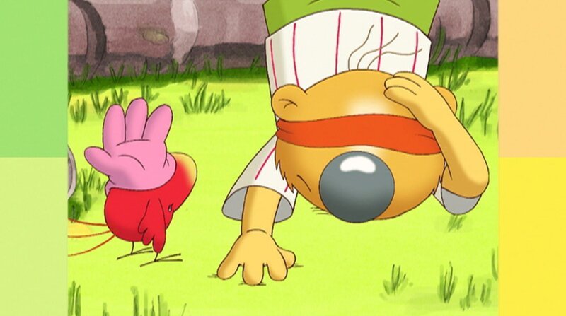 Lenny und Twiek spielen, und zwar mit verbundenen Augen. – Bild: WDR/​Jürgen Egenolf Productions