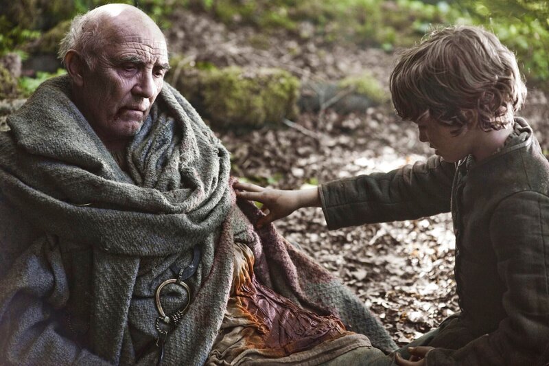 Art Parkinson as Rikon Stark Donald Sumpter as Maester Luwin. – Bild: Copyright 2000–2005 Home Box Office Inc Art Parkinson as Rikon Stark Donald Sumpter as Maester Luwin. – Bild: Copyright 2000–2005 Home Box Office Inc