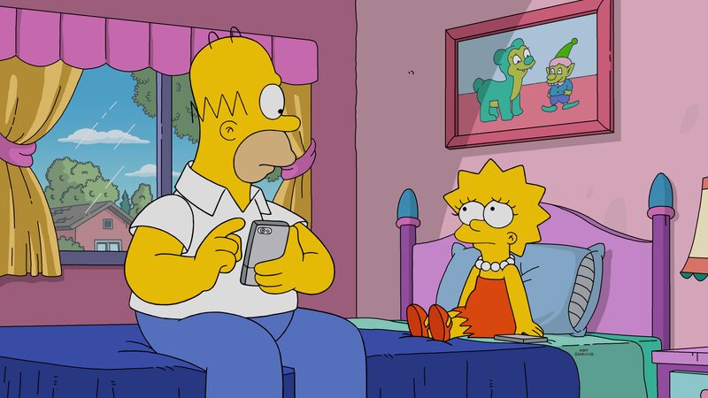 Obwohl sie eigentlich nichts gemeinsam haben, kommen sich Homer (l.) und Lisa (r.) in ihrer Vater-Tochter-Beziehung näher … – Bild: Fox and its related entities