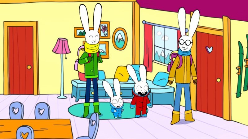 Die Berghütte ist sehr gemütlich. Mama, Franz, Simon und Papa fühlen sich super wohl. – Bild: GO-N Productions