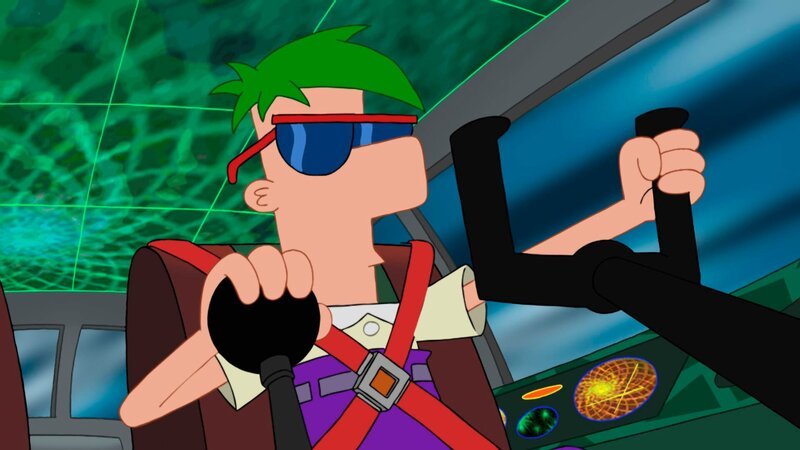 Phineas und Ferb treffen auf einen Außerirdischen und machen mit ihm eine Spritztour per Raumschiff – das hat Folgen … – Bild: Disney+