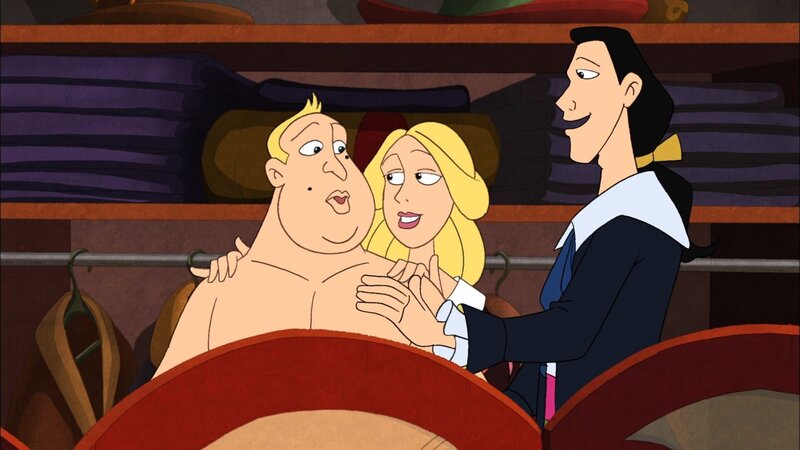 Der Kaiser bei der „Anprobe“ seiner neuen Kleider – Bild: NDR/​Greenlight Media AG