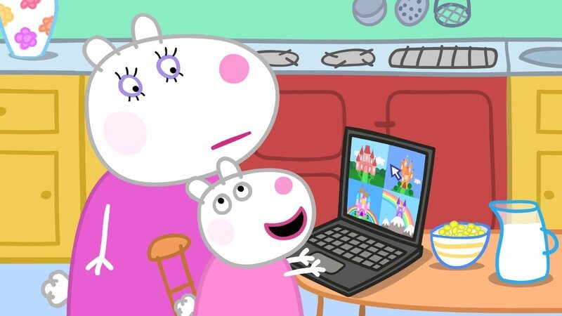 Sogar Mama Wutz (l.) sagt ihre Arbeit für heute ab, weil auch sie beim Bastelprojekt helfen will. – Bild: Mediengruppe RTL