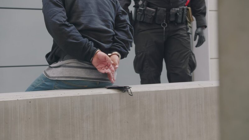Polizist mit Mann in Handschellen. – Bild: National Geographic