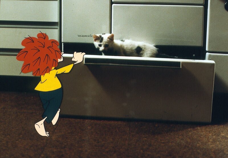 Pumuckl und das Kätzchen. – Bild: BR/​Infafilm