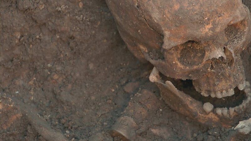 Das Skelett von König Richard III. wird in Leicester gefunden. – Bild: University of Leicester