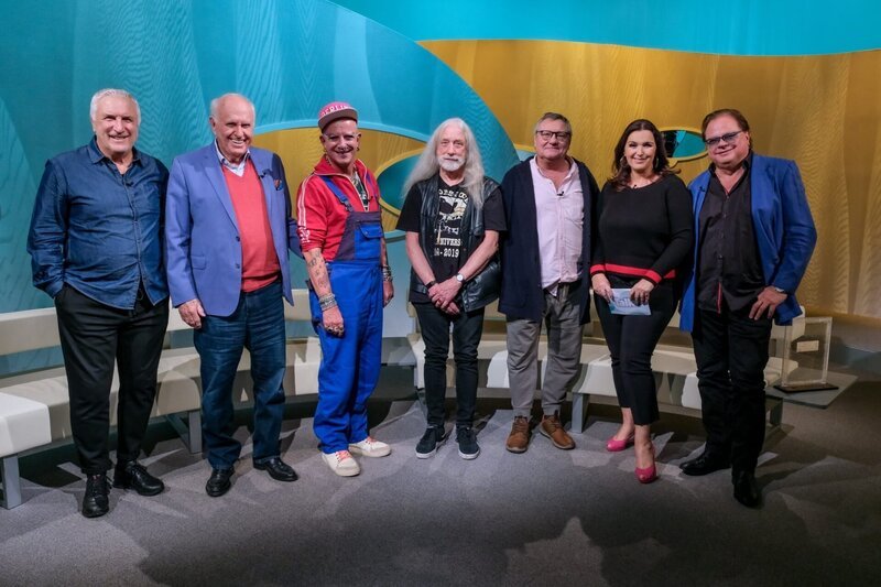 Hans Krankl, Michael Kuhn, Frank Schäfer, Erik Klingenberg, Joesi Prokopetz, Barbara Karlich, Ewald Pfleger. – Bild: ORF/​Hans Leitner