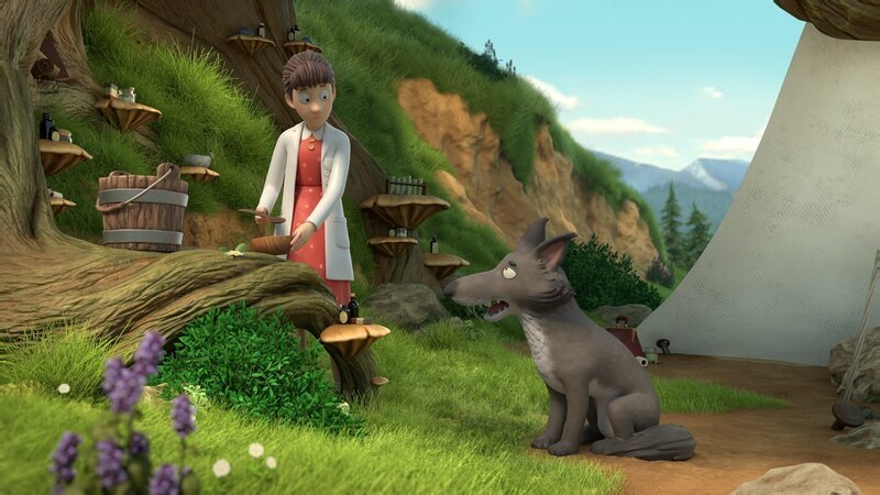 Prinzessin Perle bereitet dem kranken Wolf Medizin zu. – Bild: ZDF und Magic Light Pictures Limited 2020 Prinzessin Perle bereitet dem kranken Wolf Medizin zu. – Bild: ZDF und Magic Light Pictures Limited 2020