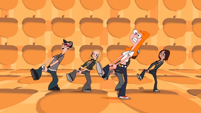 Normalerweise sind sie ja Feinde aber heute sind sie die Gastgeber einer Musikshow: Major Monogramm und Dr. Doofenschmirtz. Gezeigt werden die von den Zuschauern gewählten beliebtesten 10 Musikvideos der ersten Staffel. Allerdings trügt der friedliche Schein: Doofenschmirtz will aus den Zuschauern willenlose Handlanger mittels einer eigens dafür erfundenen Maschine machen. – Bild: Disney+