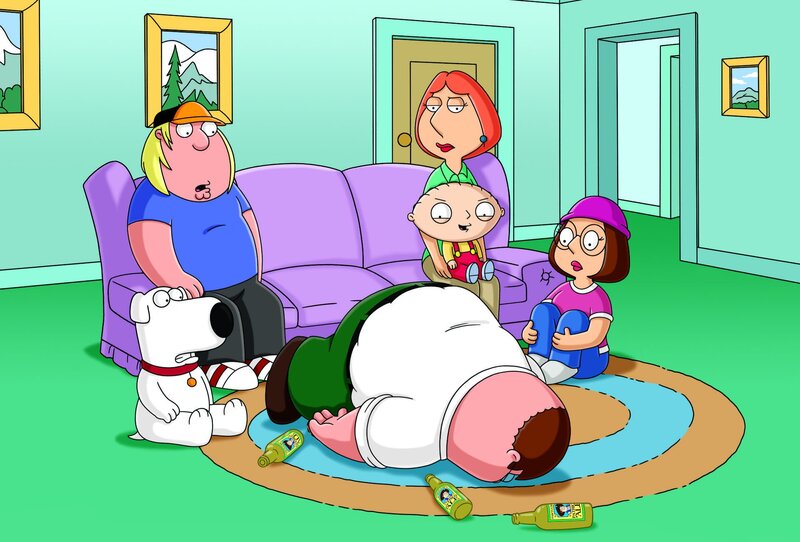 (17. Staffel) – Brian Griffin; Chris Griffin; Peter Griffin; Stewie Griffin; Lois Griffin; Meg Griffin – Bild: Fox
