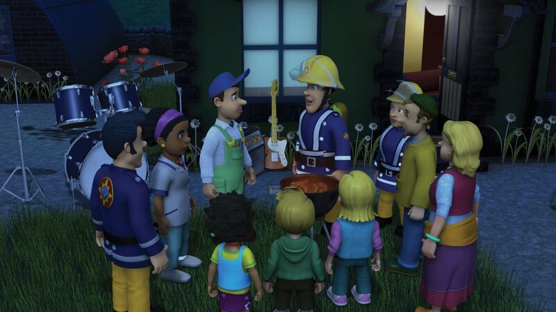 Nachdem das Feuer gelöscht ist, kann die Feier weitergehen. – Bild: KI.KA/​HIT Entertainment