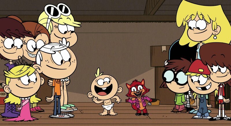 L-R: Luna, Lola, Luan, Lincoln, Leni, Lily, Fenton, Lisa, Lori, Lana, Lynn – Bild: ViacomCBS