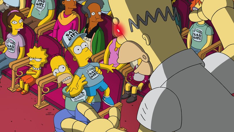 Lisa (2.v.l.); Homer (M.); Bart (r.) – Bild: Fox and its related entities