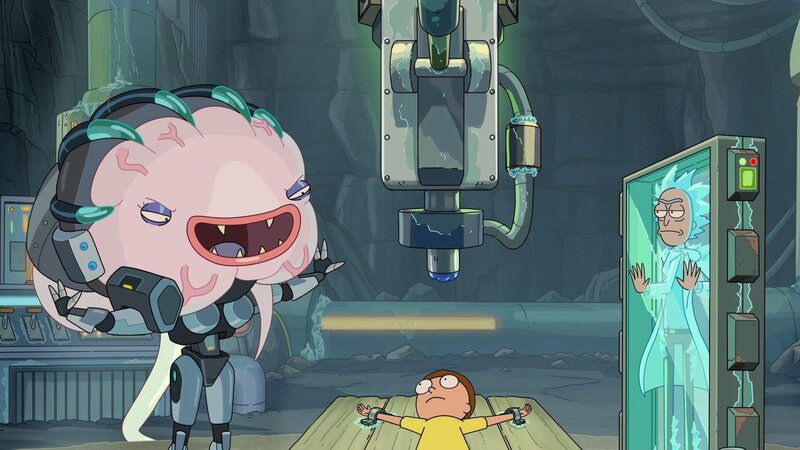 v.li.: The Sperm Queen, Morty, Rick – Bild: Paramount